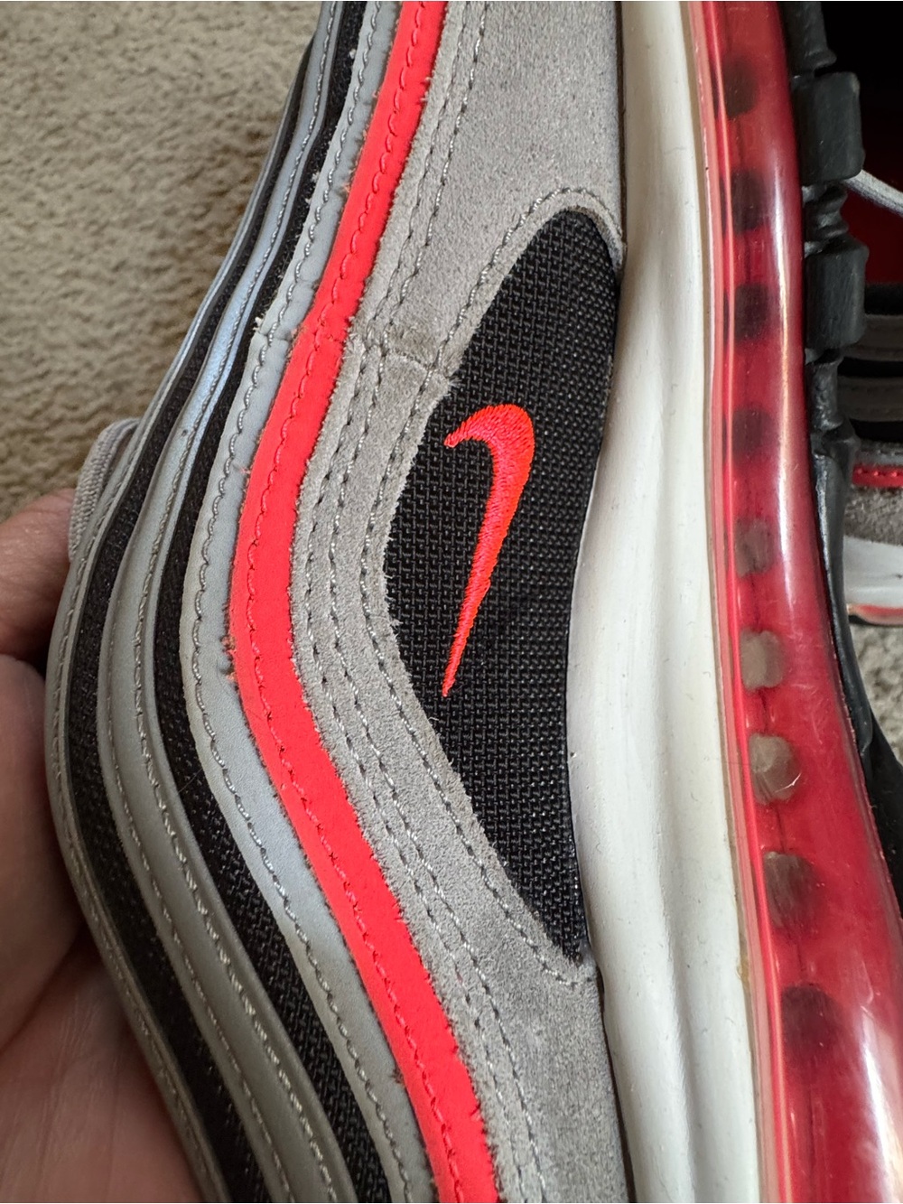 Nike Air Max 97 shoes Black gray air 97 men’s tag sneaker Running Basketball Air - Picture 5 of 10